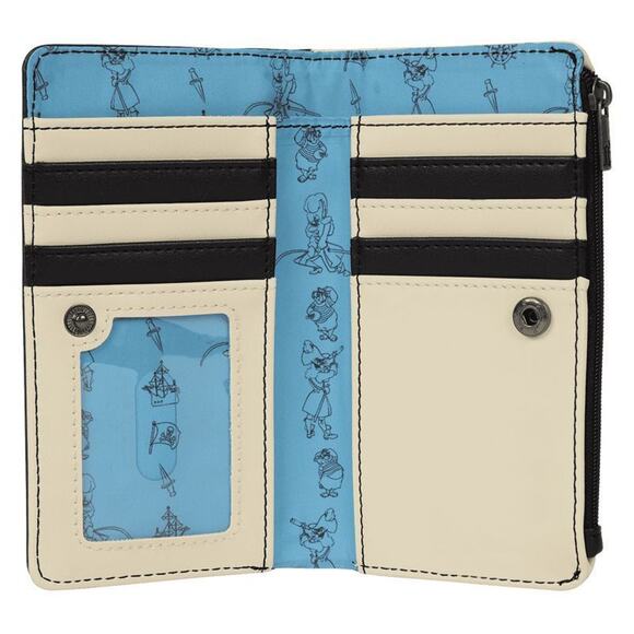 Disney Peter Pan Exclusive Captain Hook Pirate Skull Flap Wallet - Picture 3 of 3